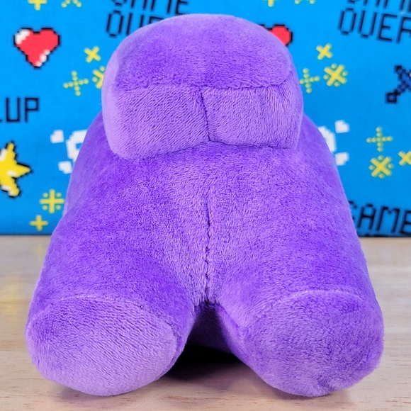 Among Us Purple Crewmate 7" with Golden Crown Series 2 Video Game Toy Plush NWT - Picture 3 of 7